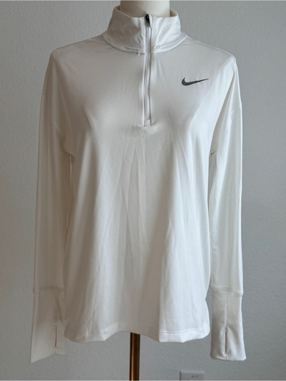 Nike White Long-Sleeve Women's Performance Top